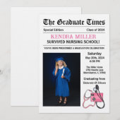 Het Afstuderen Times Nursing Afstuderen Kaart (Voorkant / Achterkant)
