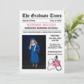 Het Afstuderen Times Nursing Afstuderen Kaart (Staand voorkant)