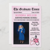 Het Afstuderen Times Nursing Afstuderen Kaart (Voorkant / Achterkant)