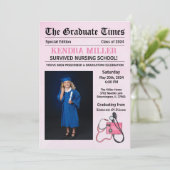 Het Afstuderen Times Nursing Afstuderen Kaart (Staand voorkant)