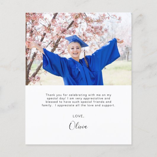 Het Afstuderen van de begroting Dank u Klasse van  Flyer (Achterkant)