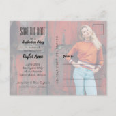 Het Afstuderen van de foto sparen de Datum Briefkaart (Achterkant)