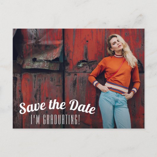 Het Afstuderen van de foto sparen de Datum Briefkaart (Voorkant)