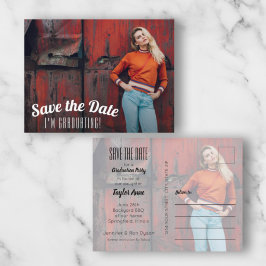 Het Afstuderen van de foto sparen de Datum Briefkaart