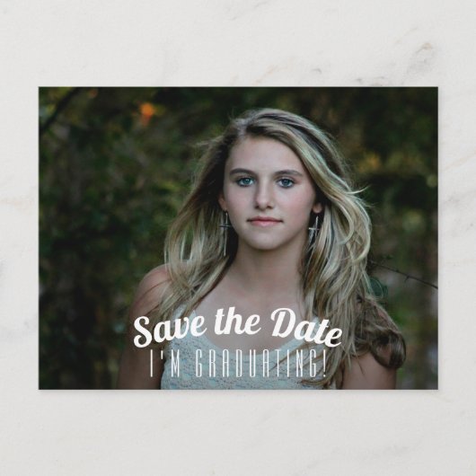 Het Afstuderen van de foto sparen de Datum Briefkaart (Voorkant)