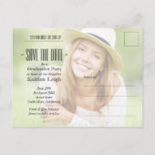 Het Afstuderen van de Foto van de Tekst van de Koe Briefkaart (Achterkant)