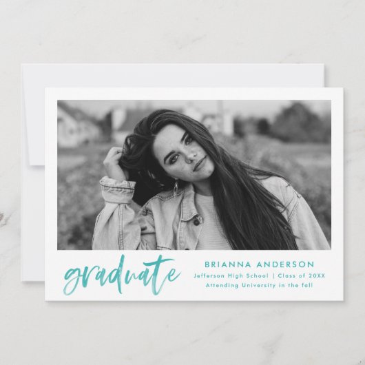 Het Afstuderen van de Foto van het Manuscript van  Aankondiging (Voorkant)