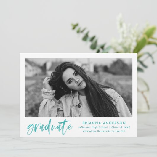 Het Afstuderen van de Foto van het Manuscript van  Aankondiging (Staand voorkant)