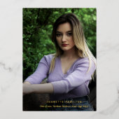 Het Afstuderen van de Foto van het Manuscript van  Folie Uitnodiging (Voorkant)