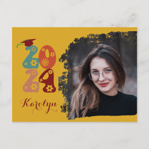 Het Afstuderen van de Foto van het Manuscript van  Uitnodiging Briefkaart