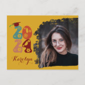 Het Afstuderen van de Foto van het Manuscript van  Uitnodiging Briefkaart (Voorkant)