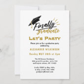 Het Afstuderen van de Foto van het Pet van het Man Kaart (Achterkant)