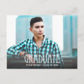 Het Afstuderen van de Foto van het Trendy Manuscri Briefkaart (Voorkant)