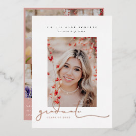 Het Afstuderen van de Foto van Scripted Snapshots Folie Uitnodiging