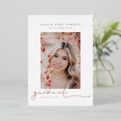 Het Afstuderen van de Foto van Scripted Snapshots Folie Uitnodiging (Staand Voorkant)