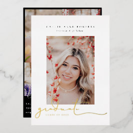 Het Afstuderen van de Foto van Scripted Snapshots Folie Uitnodiging