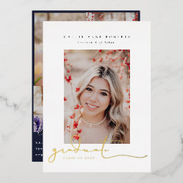 Het Afstuderen van de Foto van Scripted Snapshots Folie Uitnodiging