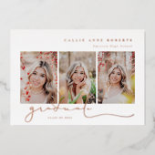 Het Afstuderen van de Foto van Scripted Snapshots Folie Uitnodiging (Voorkant)