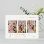 Het Afstuderen van de Foto van Scripted Snapshots Folie Uitnodiging (Staand Voorkant)