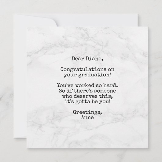 Het Afstuderen van de Kaart van de felicitatie exa (Achterkant)