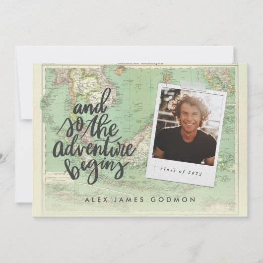 Het afstuderen van de  kaart van de reis van het a (Voorkant)