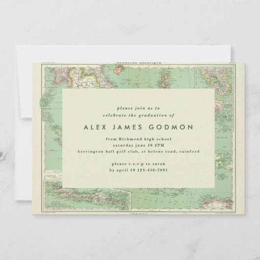 Het afstuderen van de  kaart van de reis van het a (Achterkant)