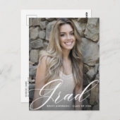 het afstuderen van de manuscripttekst sparen het d briefkaart (Voorkant / Achterkant)