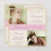 Het Afstuderen van de middelbare school van Roze G Kaart (Voorkant / Achterkant)