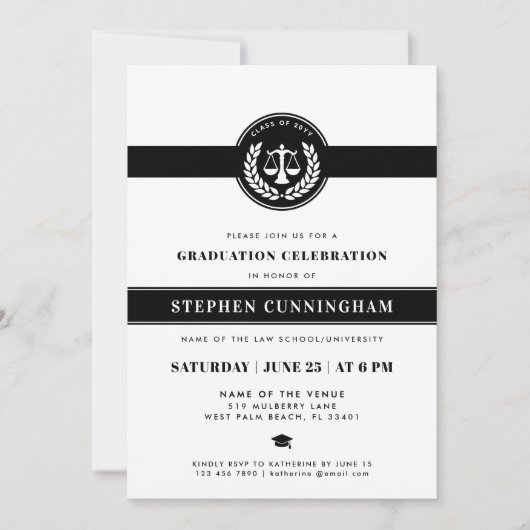 Het Afstuderen van de moderne rechtsschool Kaart (Voorkant)