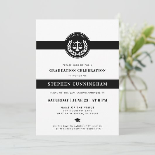 Het Afstuderen van de moderne rechtsschool Kaart (Staand voorkant)