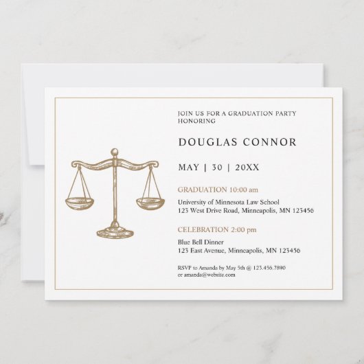 Het Afstuderen van de moderne rechtsschool Kaart (Achterkant)