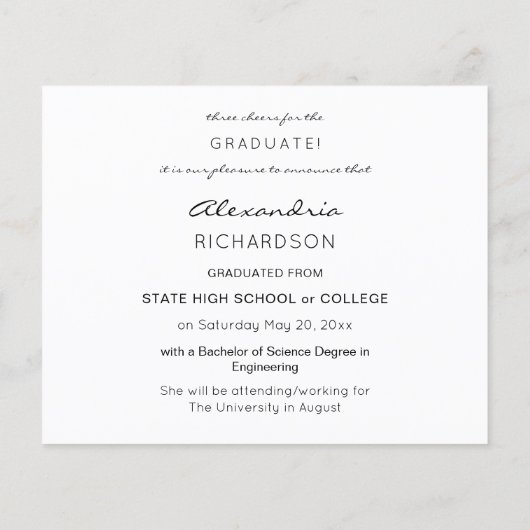 Het Afstuderen van de Naam van de Mode van het Man Flyer (Achterkant)