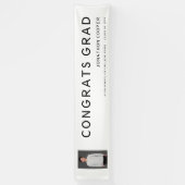 Het Afstuderen van de Tekst van de Foto van het Af Spandoek (Verticaal)