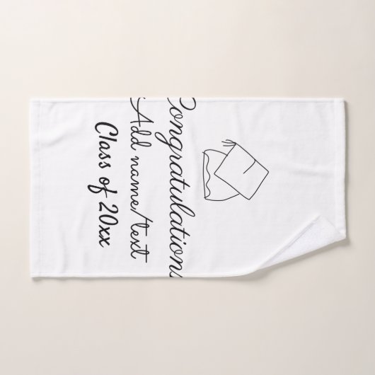 Het afstuderen van gelukwensen voegt de het jaarkl handdoek (Handdoek)