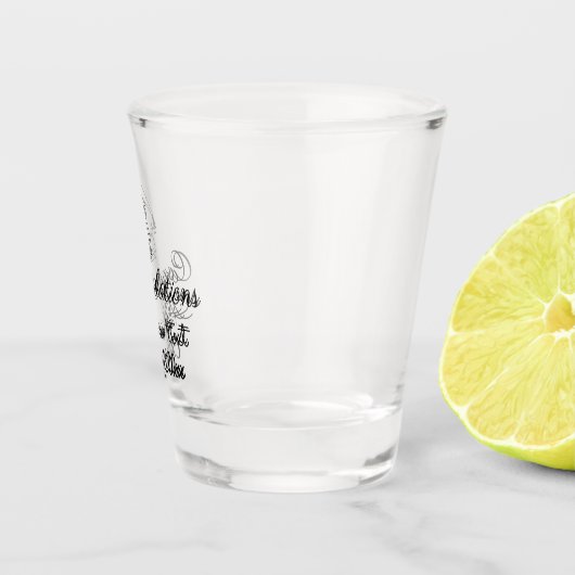 Het afstuderen van gelukwensen voegt de het jaarkl shot glas (Rechts)