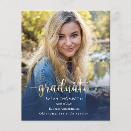 Het Afstuderen van het de Blauwe Foto van het Manu (Voorkant)