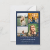 Het Afstuderen van het de Blauwe Foto van het Manu Notitiekaartje (Achterkant)