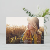 Het Afstuderen van het manuscript 2 zijdelings Fot Folie Uitnodiging (Staand Voorkant)