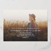 Het Afstuderen van het manuscript 2 zijdelings Fot Folie Uitnodiging (Achterkant)