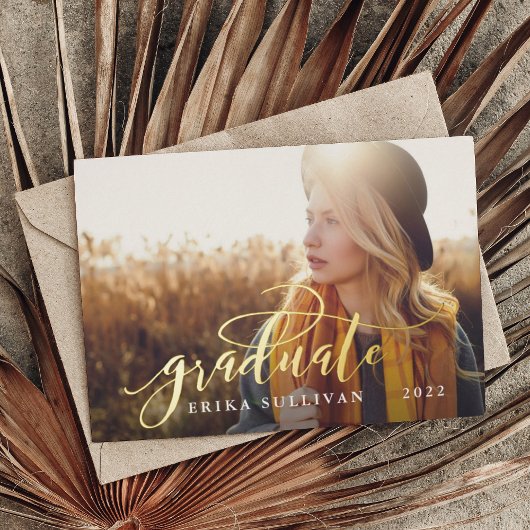 Het Afstuderen van het manuscript 2 zijdelings Fot Folie Uitnodiging