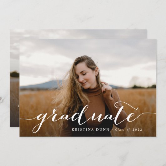 Het Afstuderen van het manuscript 2 zijdelings Fot Kaart (Voorkant / Achterkant)