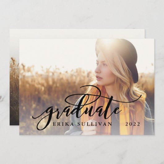 Het Afstuderen van het manuscript 2 zijdelings Fot Kaart (Voorkant / Achterkant)