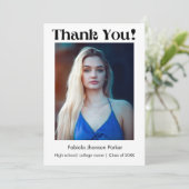 %het afstuderen van het Manuscript van het centrum Bedankkaart (Staand voorkant)