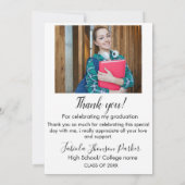 %het afstuderen van het Manuscript van het centrum Bedankkaart (Achterkant)