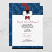 Het Afstuderen van het Patroon van de Krompen van  Kaart (Voorkant / Achterkant)