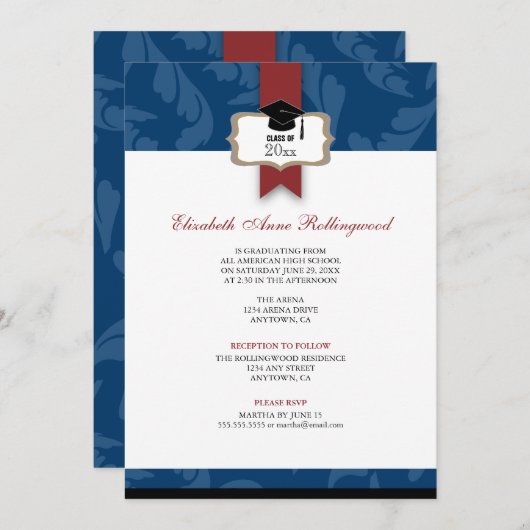 Het Afstuderen van het Patroon van de Krompen van Kaart (Voorkant / Achterkant)