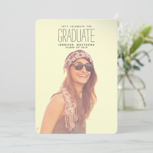 Het Afstuderen vieren | 2016 Graduation Party Kaart (Staand voorkant)