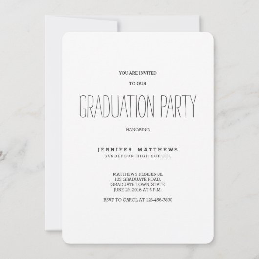 Het Afstuderen vieren | 2016 Graduation Party Kaart (Achterkant)