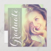 Het Afstuderen vieren | Elegant Photo Afstuderen Kaart (Voorkant / Achterkant)