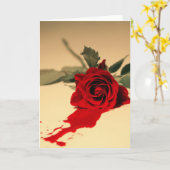 Het aftappen Rood nam Wenskaart toe Kaart (Gele Bloem)